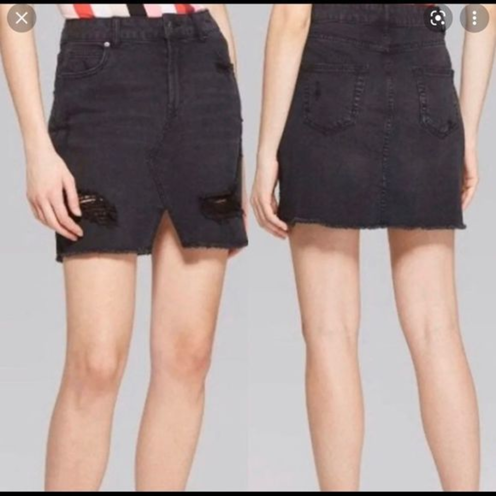 Wild‎ Fable Black Jean Skirt size 10